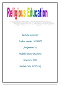 EDT303Q Religious Studies