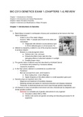 Genetics 2313 Exam Chapter 1-4 Review
