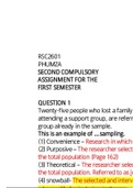 RSC2601 Assignment Questions with Answers