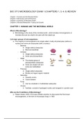 Microbiology 3713 Chapter 1, 3, 4, 6 Review 