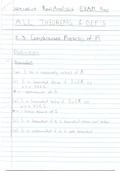 Exam Definitions & Theorems