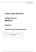 MNG3701 Tutorial letter 202 Semester 2 2019