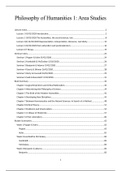 Philosophy of Humanities 1: Area Studies complete course summary