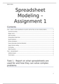 UNIT 42 - P1, D1 - Spreadsheet Modelling - Assignment 1