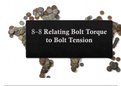 8–8 Relating Bolt Torque to Bolt Tension