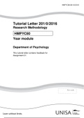 HMPYC80-assignment feedback 2016
