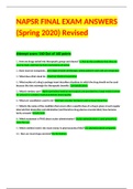 NAPSR FINAL EXAM- Questions and Answers (Attempt score 160 out of 160) Revised 2023/24