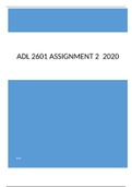  ADL 2601 ASSIGNMENT 2 2020