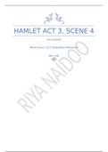Hamlet Essay Act 3, Scene 4-  Comparison between Hamlet text and movie by Riya Naidoo