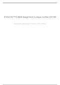 pyc4808-assignment-2 (UNISA) PYC4808 ECOSYSTEMIC PSYCHOLOGY UNISA ASSIGNMENT 2