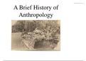 APY1501 - Anthropology in a Diverse World: A Brief History of Anthropology: Best Class Notes. (98 Pages)