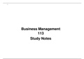 Business Management 113 2020 Mindmap Exam prep