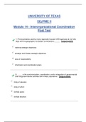 SEJPME II Module 14 Exam (New, 2020): Texas University ( Correct Q & A) (SATISFACTION GUARANTEED, Check Graded & Verified