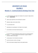 SEJPME II Module 17 Exam (New, 2020): Texas University ( Correct Q & A) (SATISFACTION GUARANTEED, Check Graded & Verified