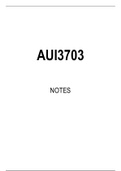 AUI3703 STUDY NOTES