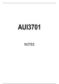 AUI3701 STUDY NOTES