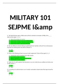 MILITARY 101 SEJPME I&amp[QUESTIONS and ANSWERS to ACE in your EXAMS.