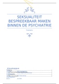 Projectplan seksualiteit bespreken psychiatrie