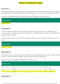MATH 225N Week 6 Statistics Quiz Solutions / MATH225N Week 6 Statistics Quiz Solutions : Chamberlain College of Nursing (Verified answers, Already Graded A)