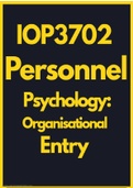 Personnel Psychology IOP3702 Summary Entire book 