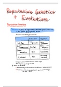 Population Genetics and Evolution Summary