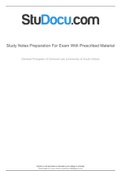 CRW2601 Study Notes Preparation For Exam With Prescribed Material