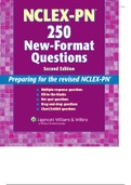 NCLEX-PN 250 New Format Questions SECOND EDITION PART 1 TO 5 WITH LATEST 2020 ANSWERS 