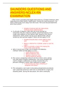 SAUNDERS COMPREHENSIVE REVIEW FOR NCLEX RN 1,3,4 AND 5 (PACKAGE) EXAMINATION QUESTIONS WITH ANSWERS LATEST 2020