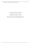 NR-554 Week 6 DQ (with Peer Response): Committees and Communication{100%}