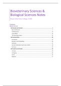 Bioveterinary Sciences & Biological Sciences Notes - Year 1 Bundle