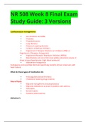 NR 508 Week 8 Final Exam Study Guide 3 VERSIONS UPDATED  Grade A solutions 2020