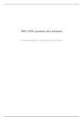  MRL2601 - Entrepreneurial Law 100% -question-and-answers to study units for exam practice