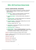 Human Biology (BIOL 160) / Human Biology (BIOL160) / BIOL 160 Human Biology Exam study guide / BIOL160 Human Biology Exam study guide (Latest, 2020): University Of Maryland Baltimore School Of Nursing