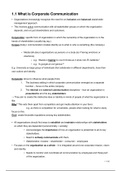 Corporate Communication Study Notes (grade: 8.8)