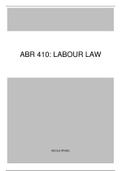 ABR 410: Labour law (2020) (Exam notes) (Study Unit 1 - Study Unit 10)