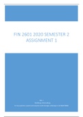 FIN2601 assignment 1 second semester 2020