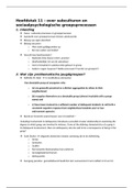 Hoofdstuk 11 en 12 : Over subculturen en sociaal-psychologische groepsprocessen + sociale controletheorieën