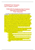 NURS6630 Week 7 discussion Case 3: Volume 1, Case #5  Psychopharmacologic Treatment Approaches to Psychopathology  With Complete Solutions