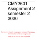 CMY2601 (2020) Assignment 2 Semester 2 