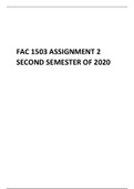 FAC1503 ASSIGNMENT 2 OF SECOND SEMESTER OF 2020