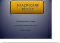 NR 451 Week 3 Assignment: Healthcare Policy |Complete Latest Update SUMMER 2019/2020