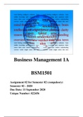 BSM1501 Assignment 02 Semester 02 - 2020 Answers