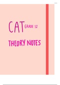 CAT Theory Notes Grade 12