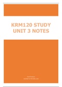 KRM120 Study Unit 3 Notes