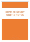 KRM120 Study Unit 4 Notes