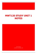 MWT120 Study Unit 1