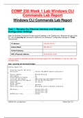 COMP 230 Week 1 Lab Windows CLI Commands Lab Report Latest Version;UPDATED 
