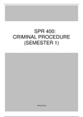 SPR 400: Criminal procedure (2020) Subjects 1, 2, 3, 4 & 7 