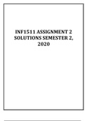 INF 1511 ASSIGNMENT 2 SOLUTIONS, SEMESTER 2, 2020