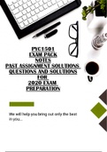 PYC1501 EXAM PACK INCLUDING PAST ASSIGNMENTS 